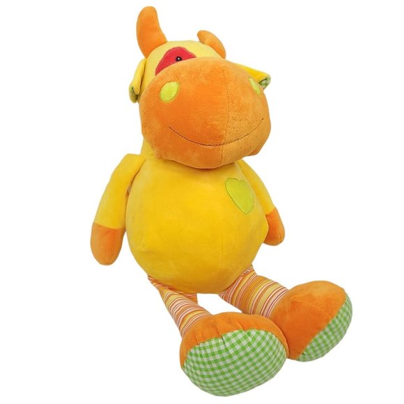 Beverly Hills Teddy Bear Company Cow Plush 24" Stuffed Animal Toy Yellow - Picture 2 of 11